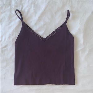NWOT Rare Brandy Cropped Tank Top